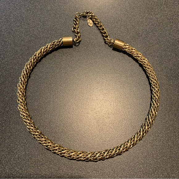 Aldo Vintage Choker Necklace/ Gold Tone - Picture 3 of 3